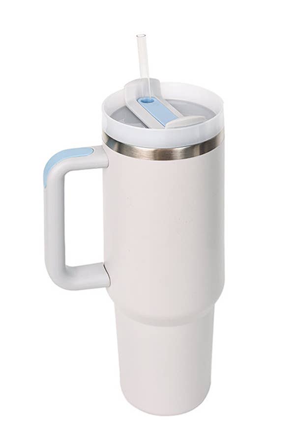 Stainless Steel Tumbler 40 Oz Solid, Double Wall Vacuum, Gift For Her