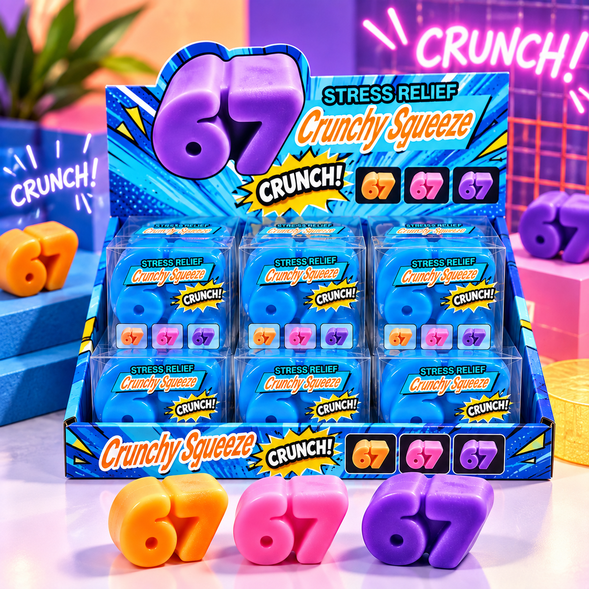 67 Crunchy Squeeze (Six Seven Squishy) — ASMR Crunch Squishy - The Sensory