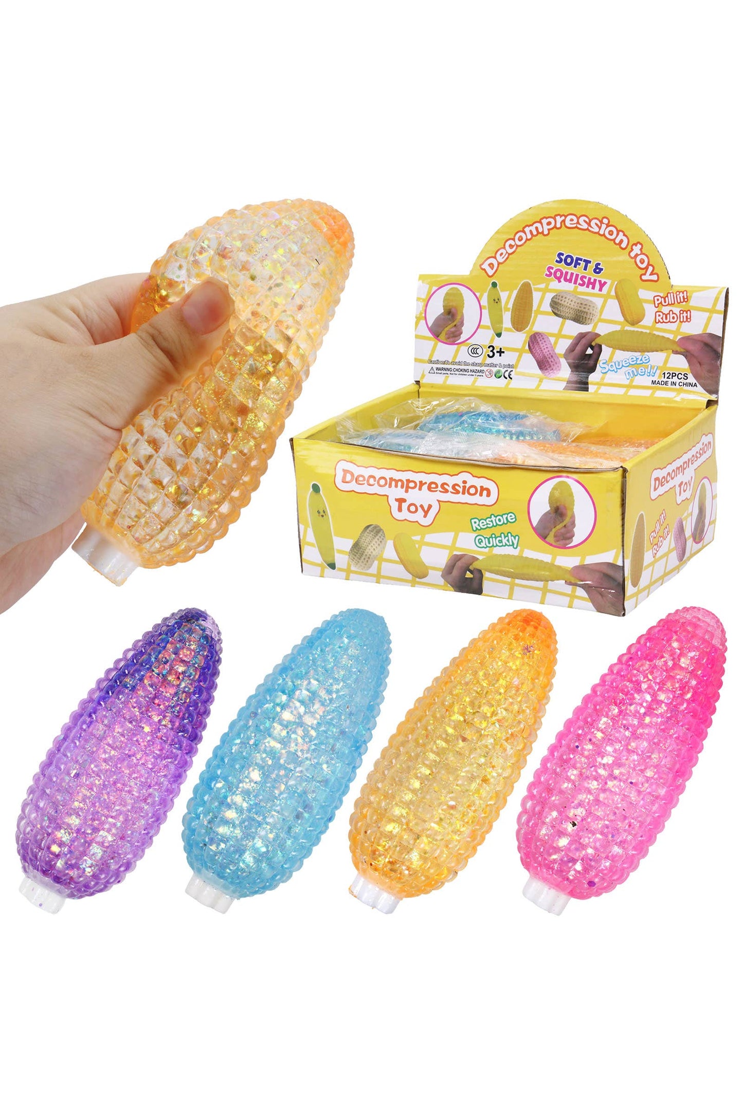 Corn Cob Glittery Maltose Squishy
