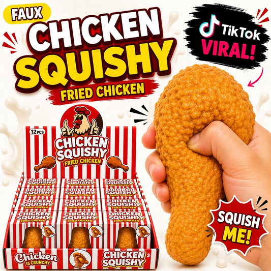 Faux Fried Chicken Squishy –TikTok Viral Crunchy-Look Toys - The Sensory
