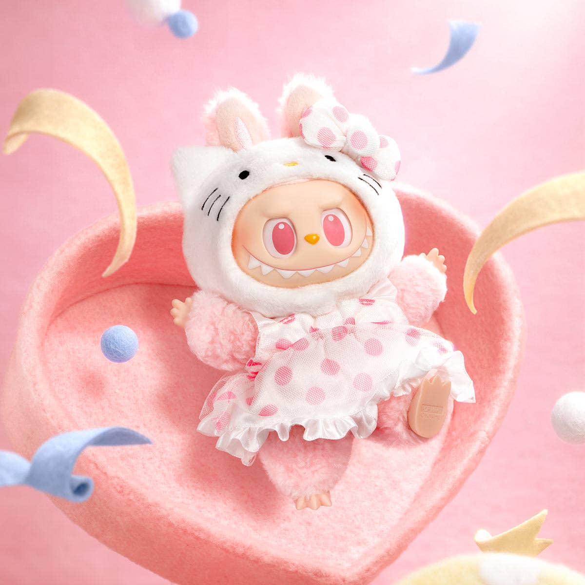 Labubu Monster Hello Kitty Vinyl Plush Cuddle Or Collect | Authentic