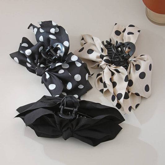 Hair Claw Clips Polka Dot Boho Vintage Modest Updo Accessory Gifts For Her