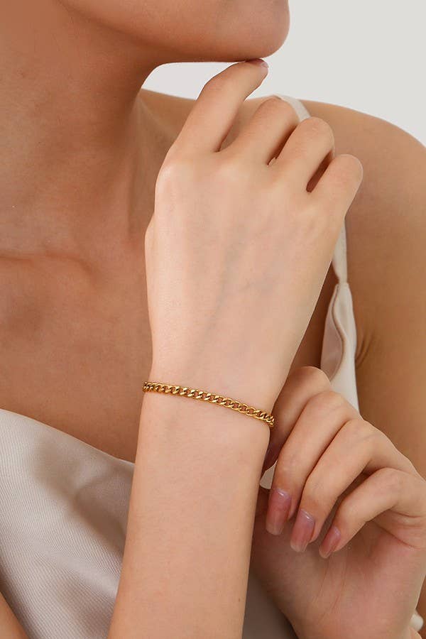 Shine Keeper Bracelet Stainless Steel Tarnish Free Waterproof Mixed Chain Design
