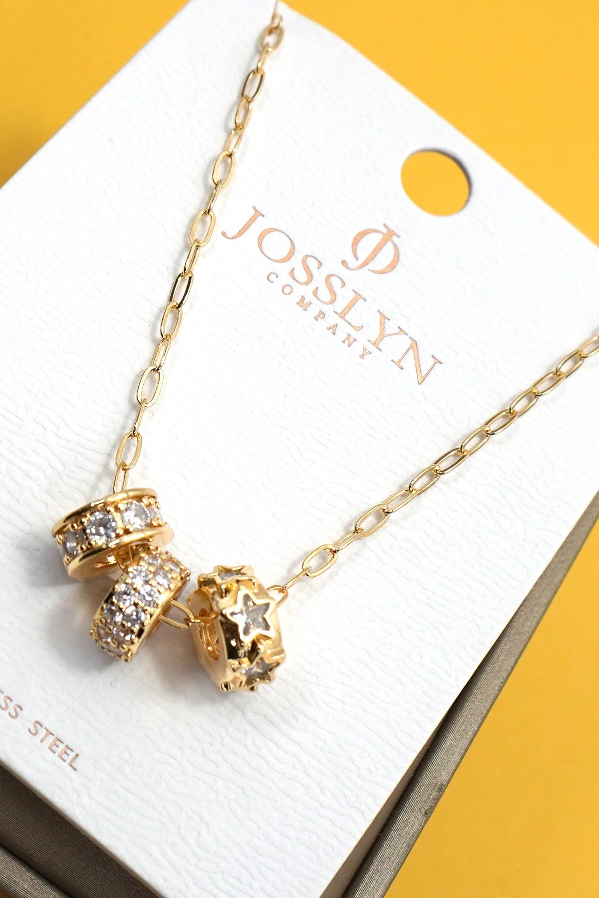 18K STAINLESS STEEL TARNISH FREE BARREL NECKLACE | 40NK9639