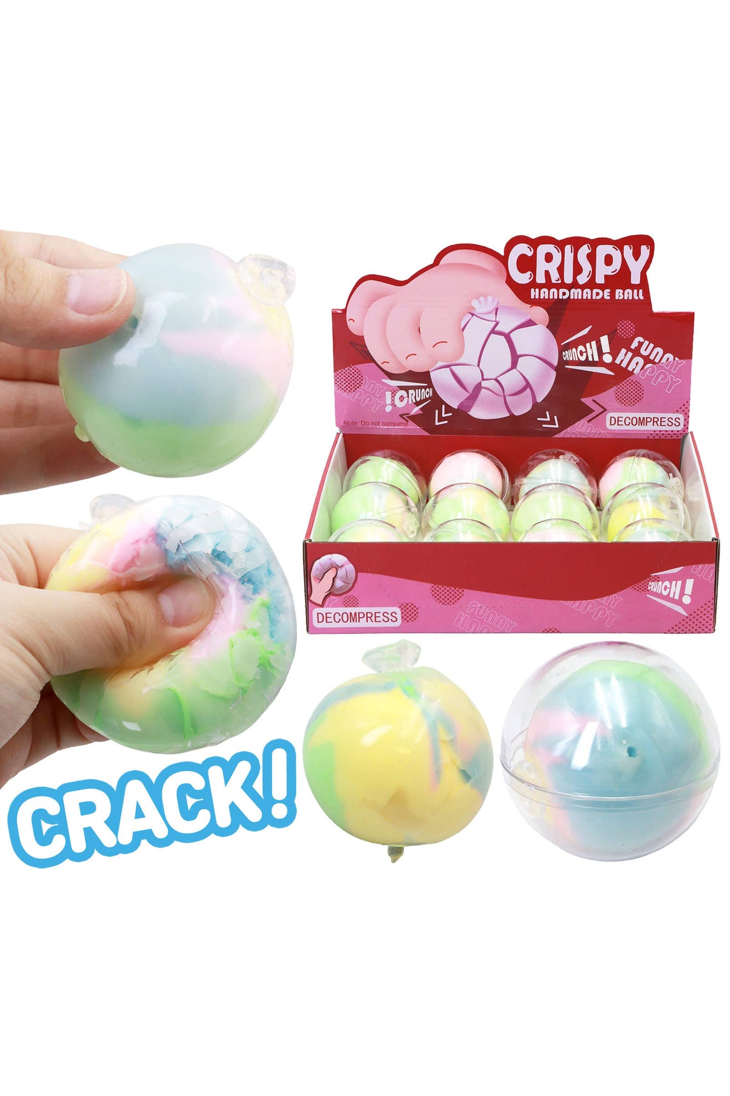Stress Crispy Crackle Squishy| Pastel Multicolor