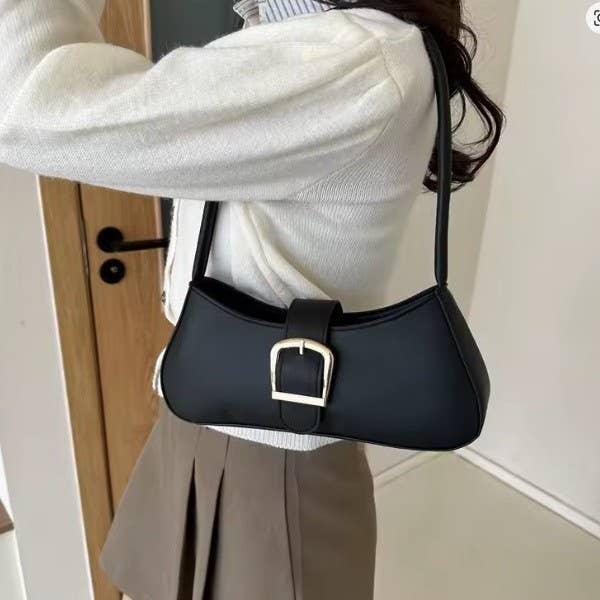 Shoulder Bag With Crossbody Strap Faux Leather Purse Modest Fashion