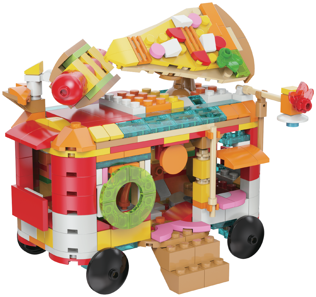 Micro Block Fast Food Set Rush Hour Burger Building For Tiny Chefs