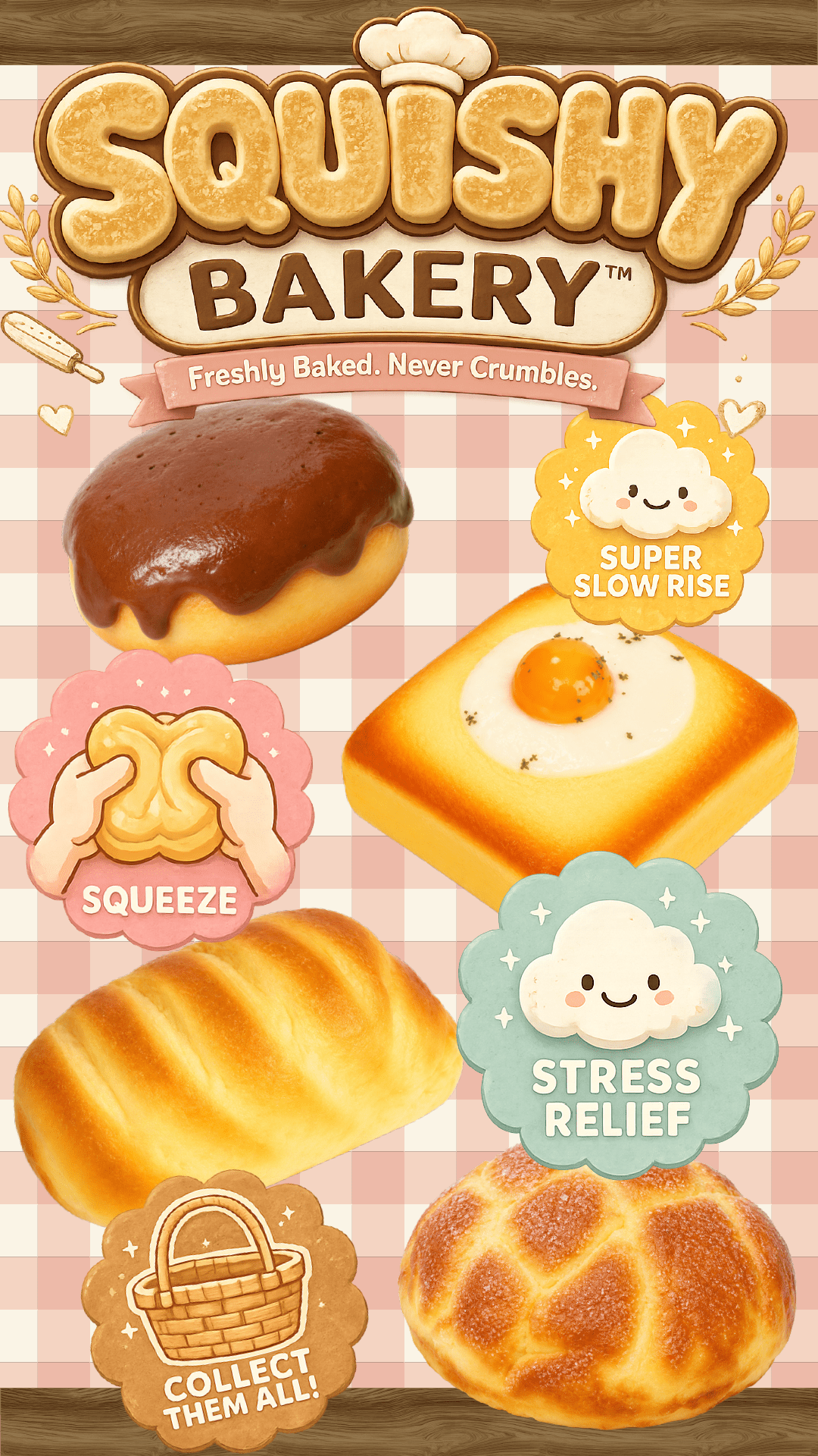 Fun Doh Bakery Slow Rise Squishy Bread Variety - 12/Display - The Sensory