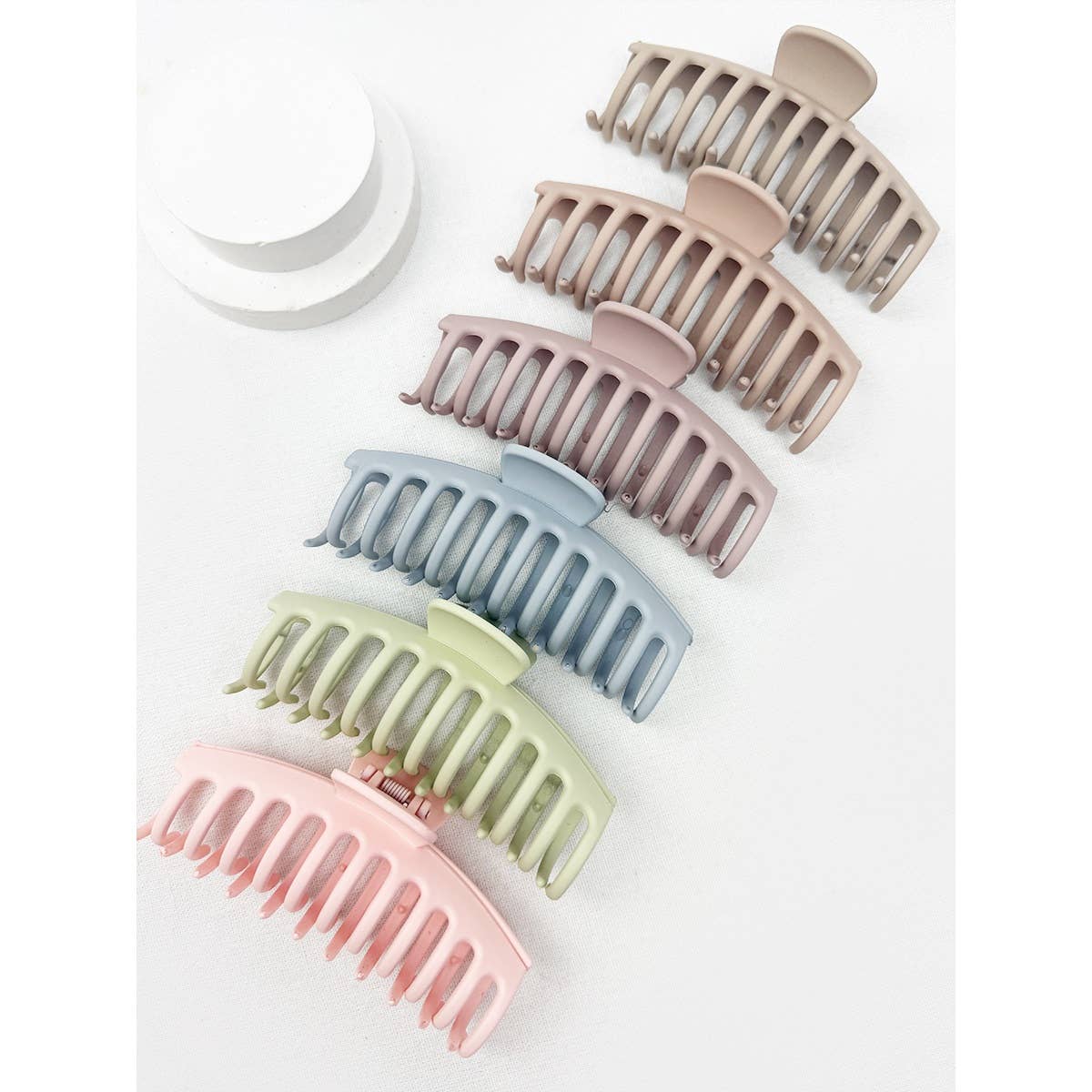 Hair Claw Matte Pastel Round Jumbo Clip