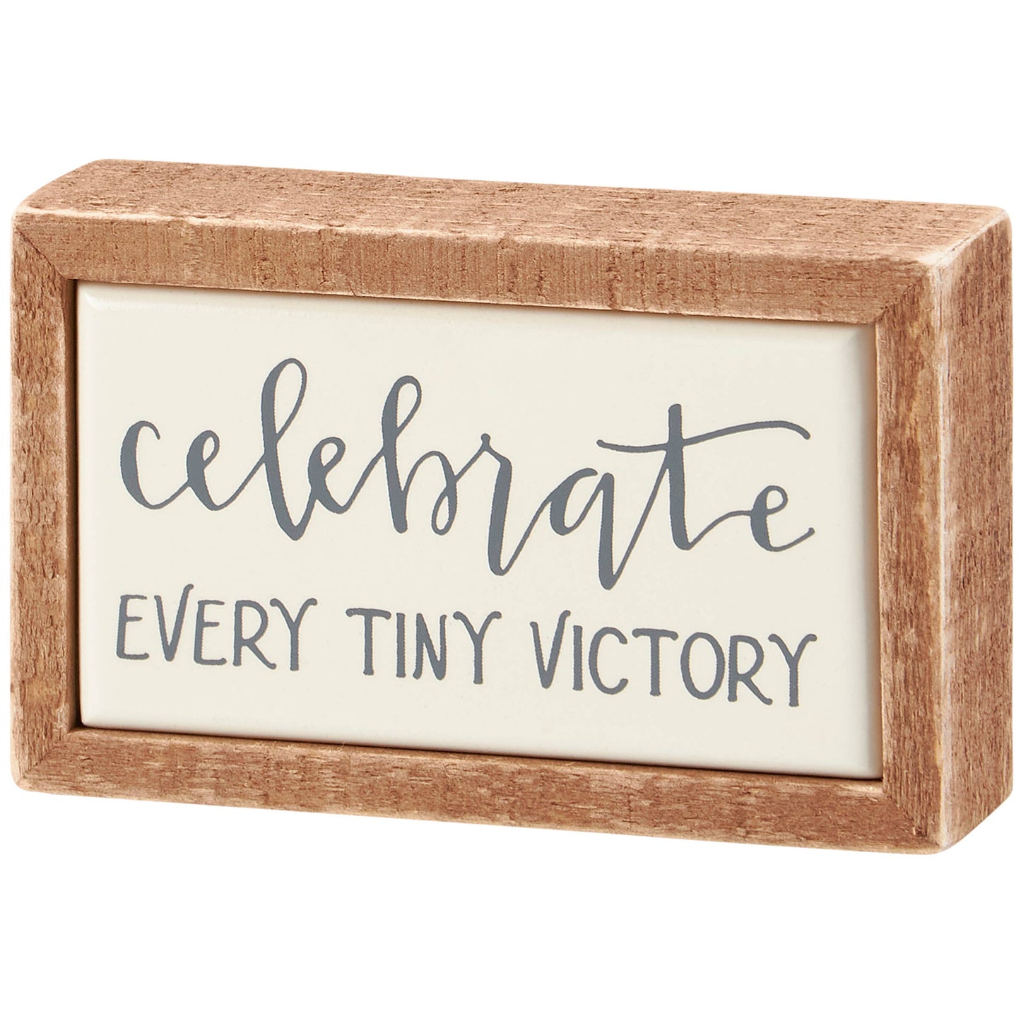 Mini Box Sign Celebrate Every Tiny Victory Hand Illustrated Faith Based Gift