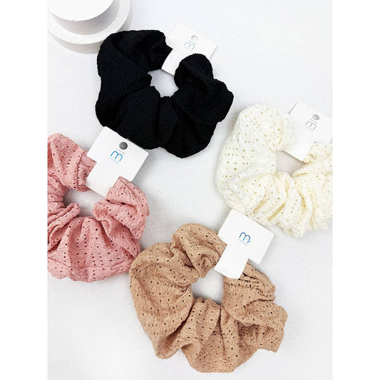 Scrunchies Eyelet Lace Assorted Colors