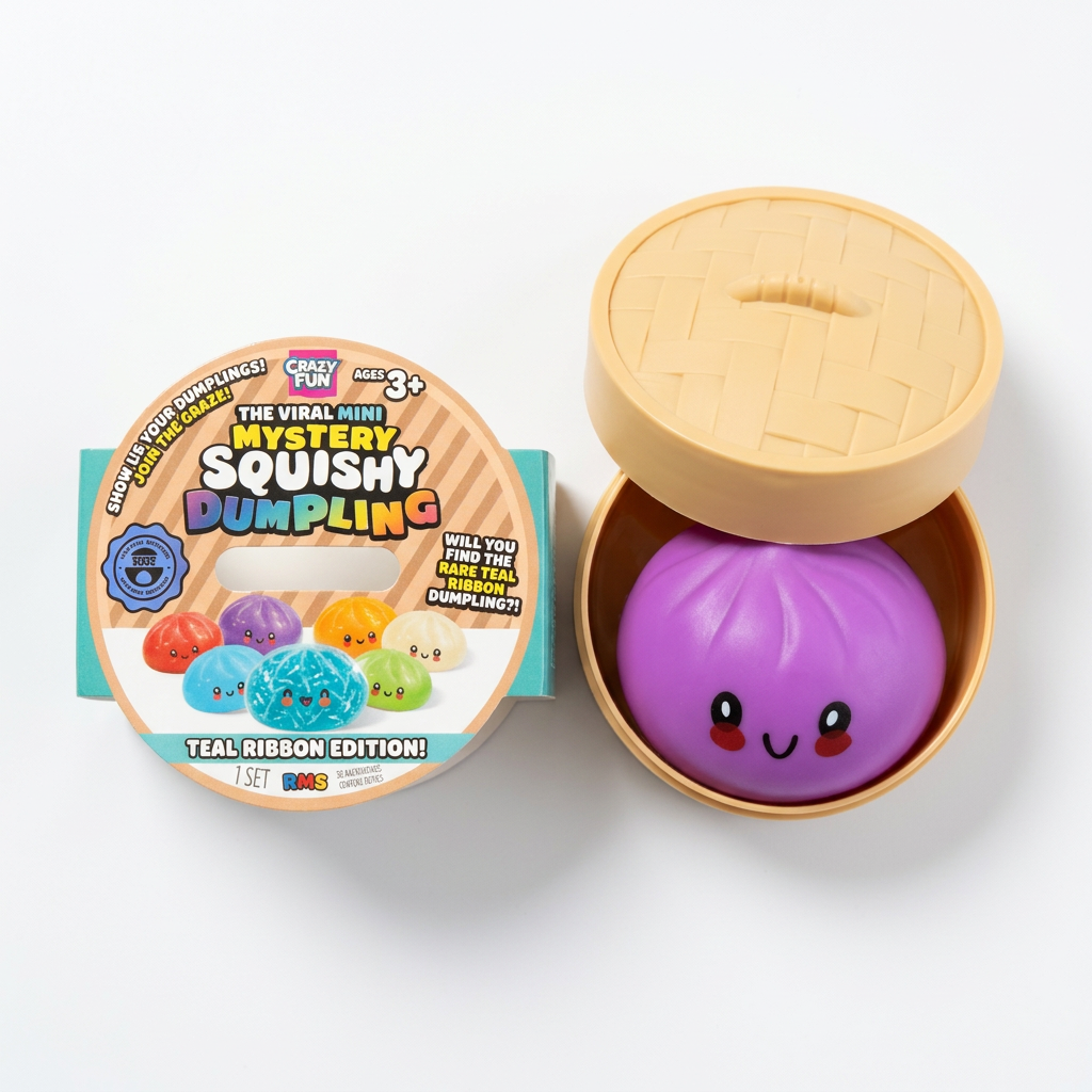 RMS Mini Mystery Squishy Dumpling Teal Ribbon Edition - The Sensory