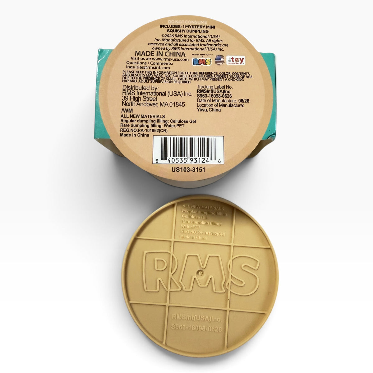 RMS Mini Mystery Squishy Dumpling Teal Ribbon Edition