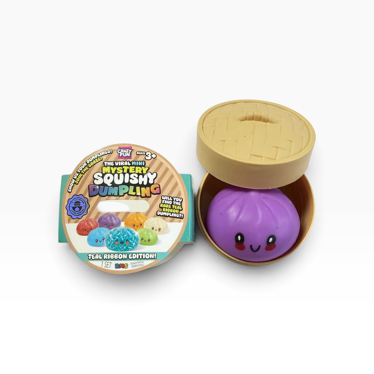 RMS Mini Mystery Squishy Dumpling Teal Ribbon Edition