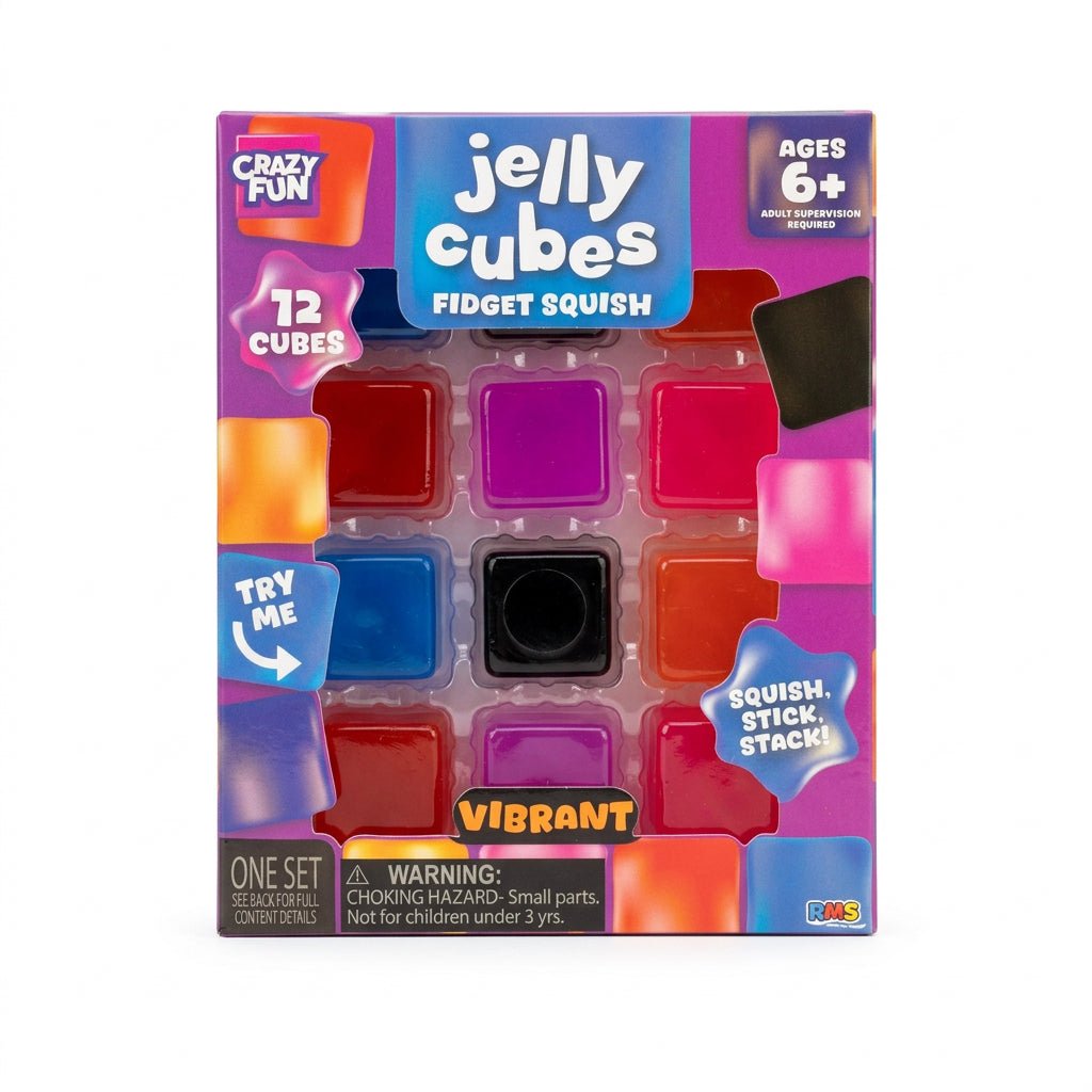 Jelly Cubes Fidget Squish 12-Pack | Crazy Fun - The Sensory