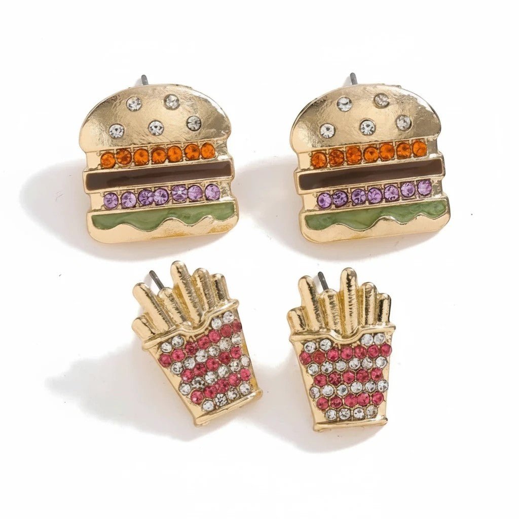 Burger And Fry Earrings - The Sensory