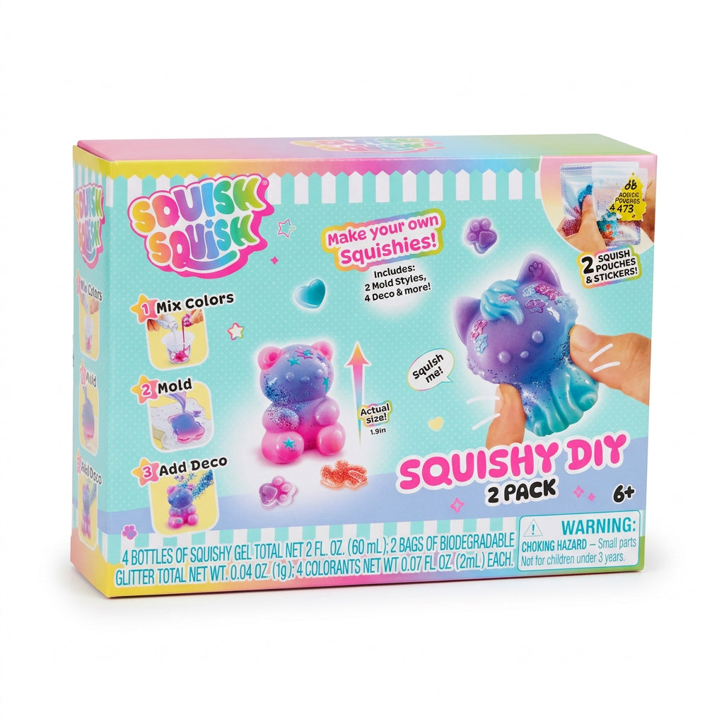 Squish Squish Squishy DIY Kit 2 pack box front
