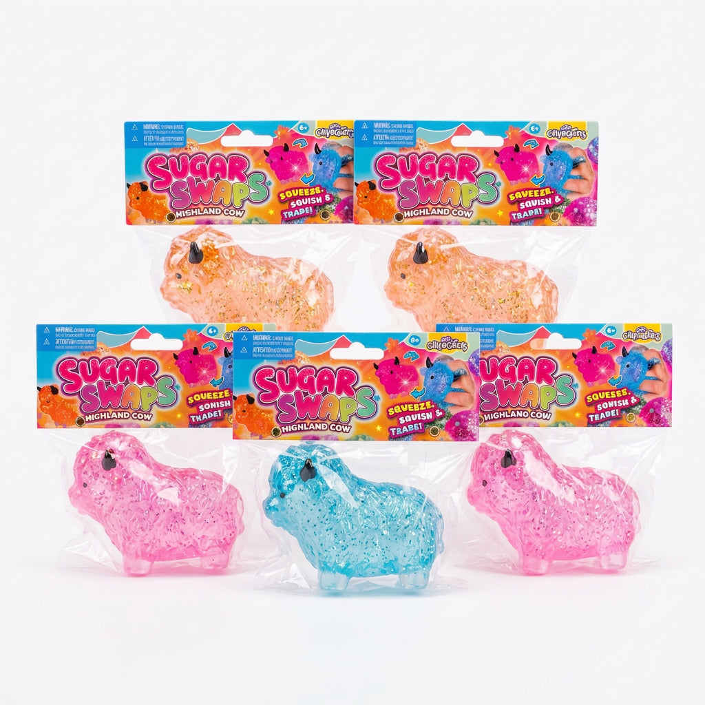 ORB Curiosities Sugar Swaps Highland Cow Squishy - The Sensory